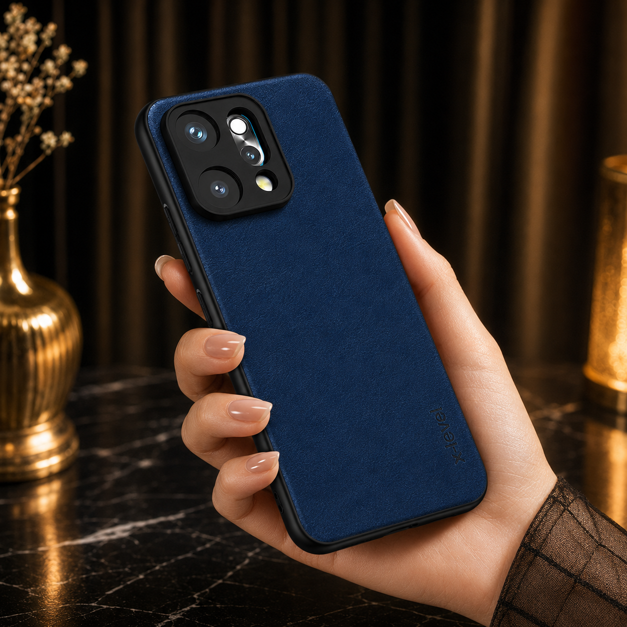 Oppo Reno 14 5G | X-level Premium Faux-Leather ultra slim shockproof Back cover