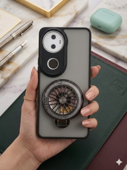 Vivo V50 5G Magnetic Ring Stand Case – FlexStand Rotating Back Cover