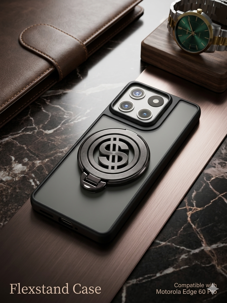 Moto edge 60 pro  Magnetic Ring Stand Case – FlexStand Rotating Back Cover