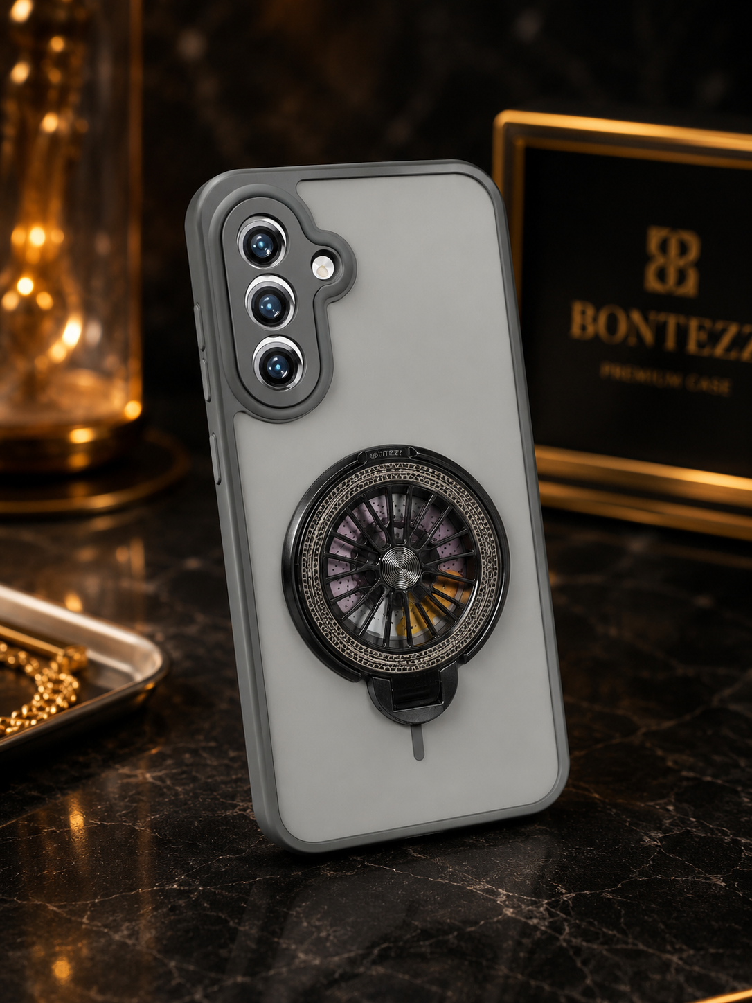Samsung galaxy A56 5G Magnetic Ring Stand Case – FlexStand Rotating Back Cover
