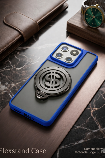 Moto edge 60 pro  Magnetic Ring Stand Case – FlexStand Rotating Back Cover