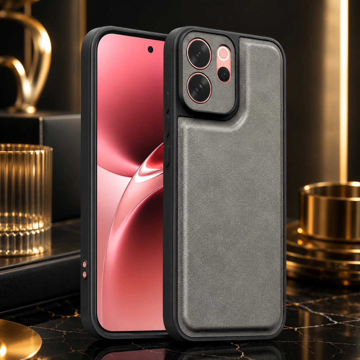VIVO V70 / V70 Elite 5g  VELORA SERIES | Premium Leather Texture Back Cover