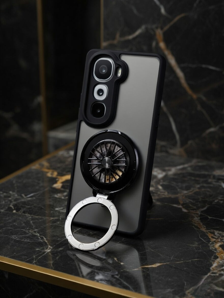 Vivo y300 5G Magnetic Ring Stand Case – FlexStand Rotating Back Cover