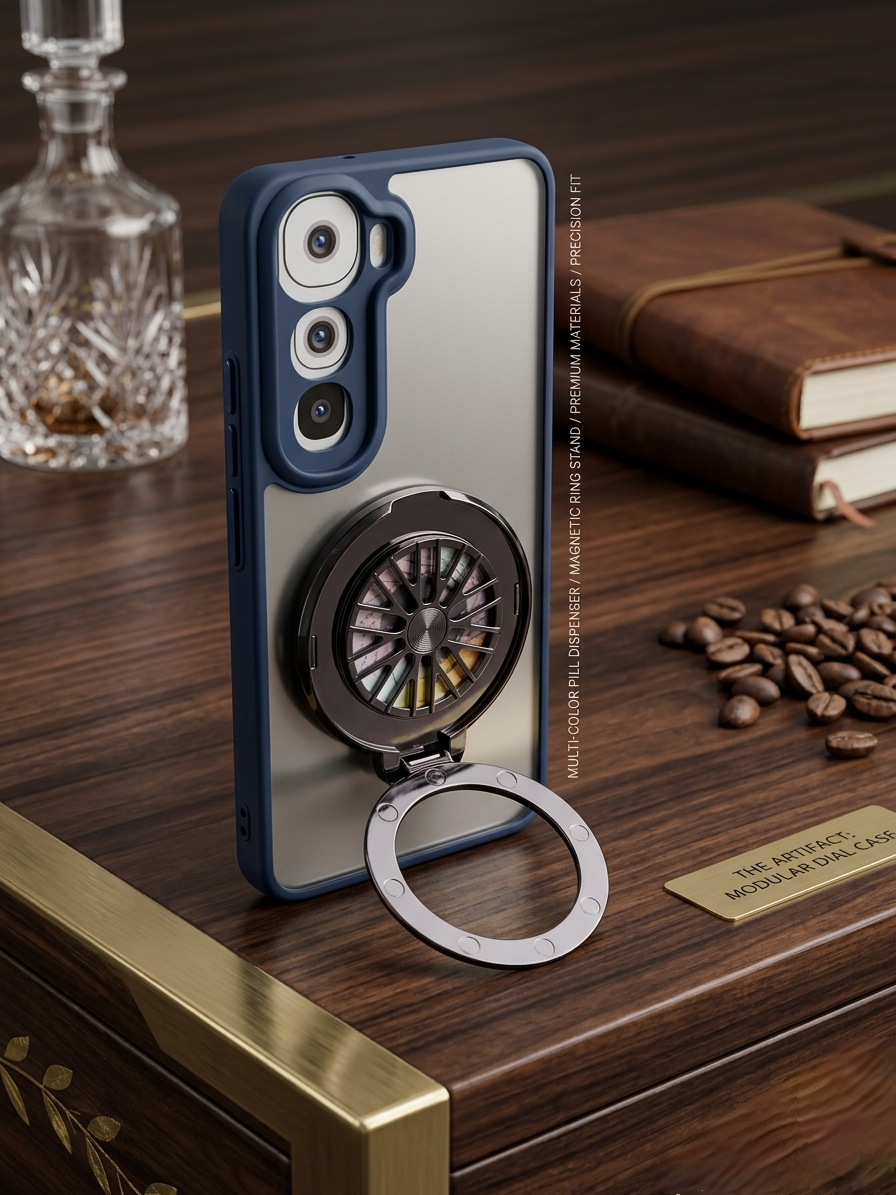 Vivo y300 5G Magnetic Ring Stand Case – FlexStand Rotating Back Cover