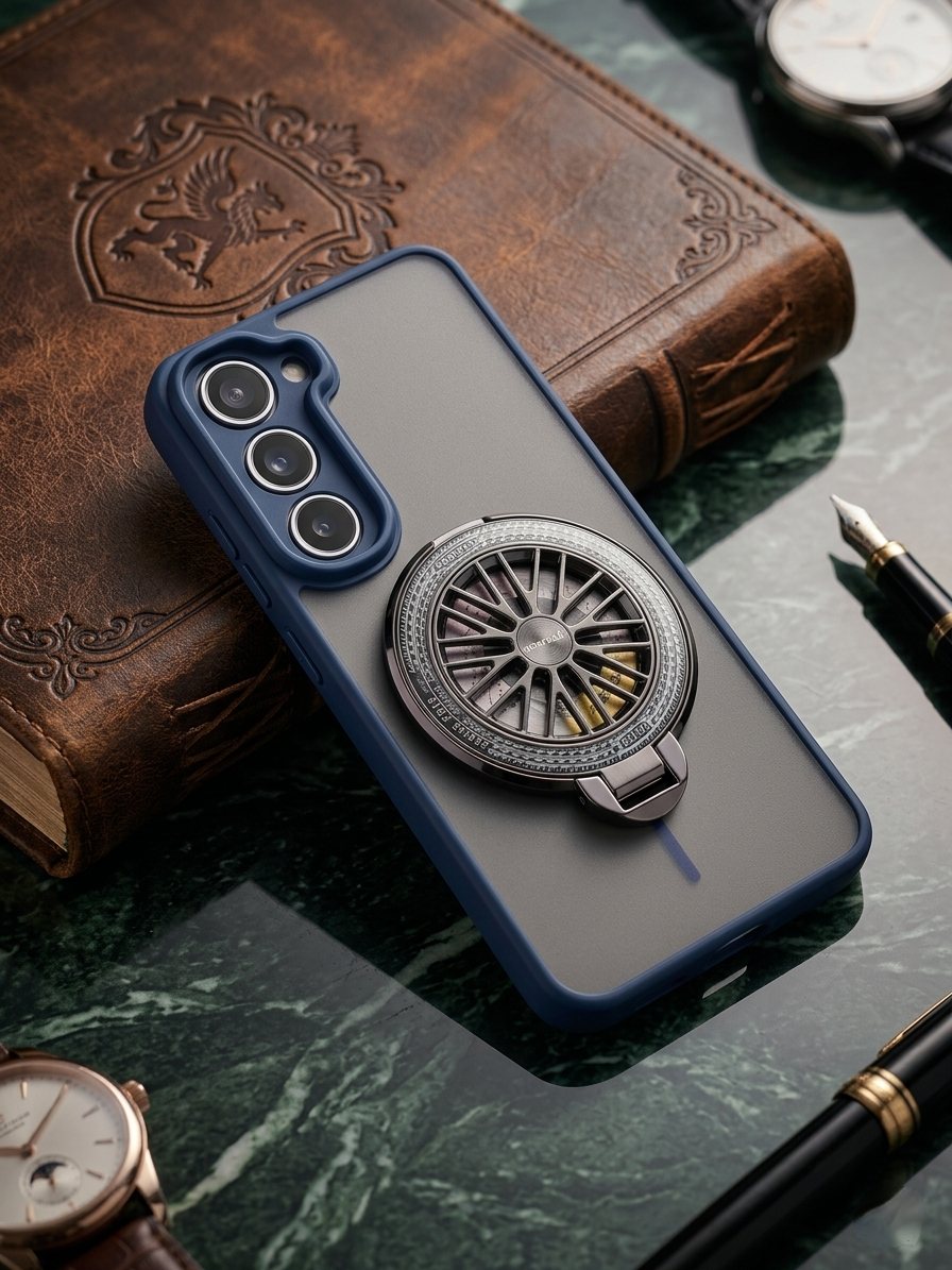 Vivo y300 5G Magnetic Ring Stand Case – FlexStand Rotating Back Cover