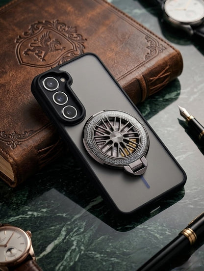 Samsung galaxy A56 5G Magnetic Ring Stand Case – FlexStand Rotating Back Cover