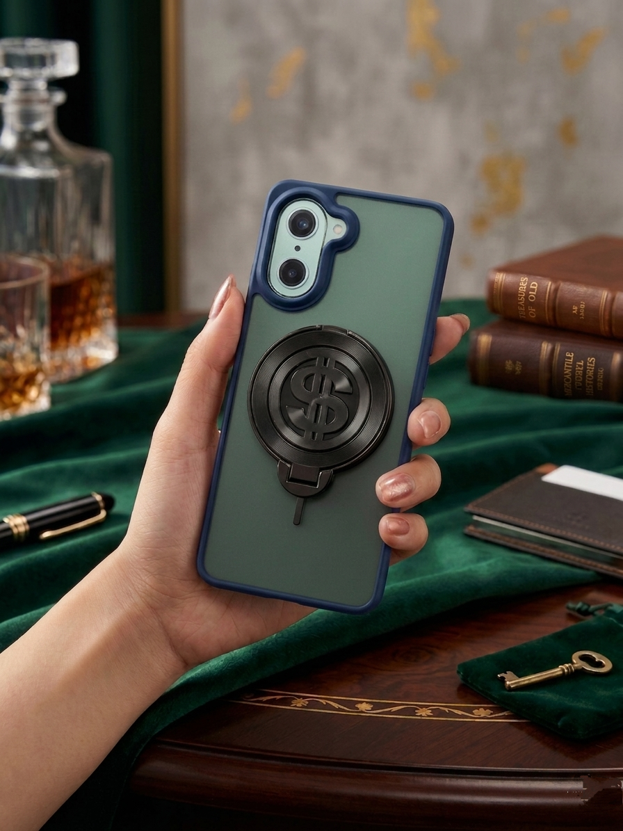 ONE PLUS NORD CE 5 5G Magnetic Ring Stand Case – FlexStand Rotating Back Cover