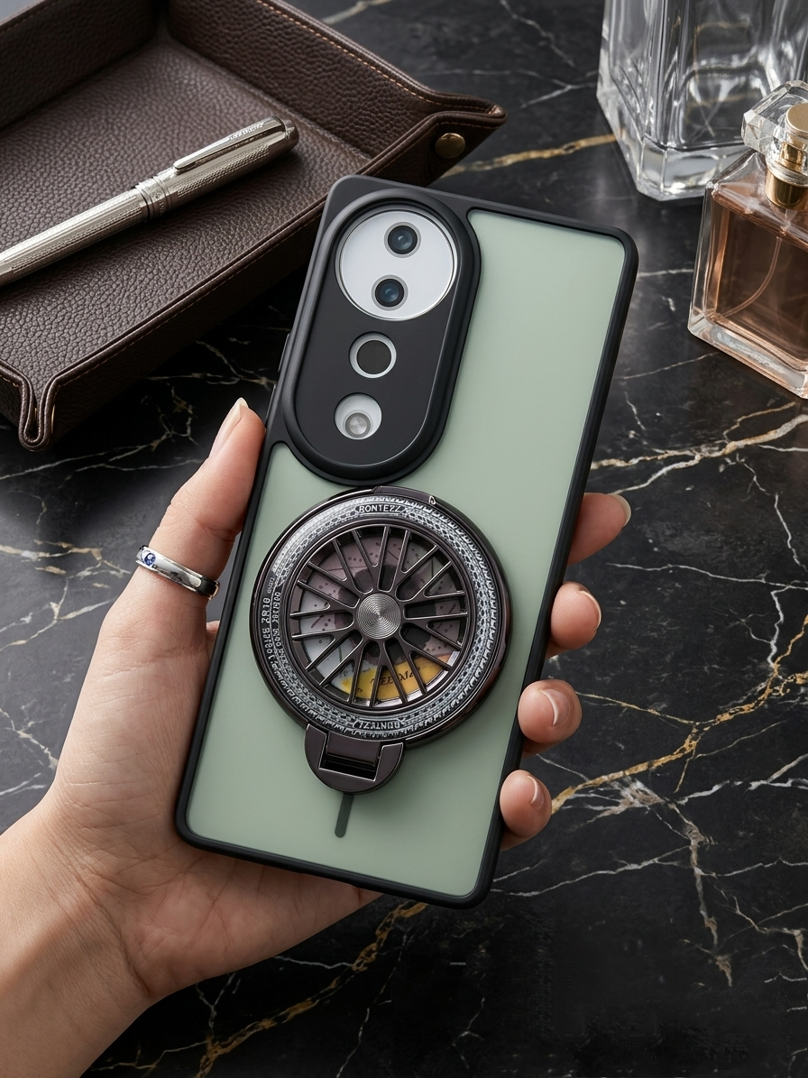 VIVO V40 5G Magnetic Ring Stand Case – FlexStand Rotating Back Cover
