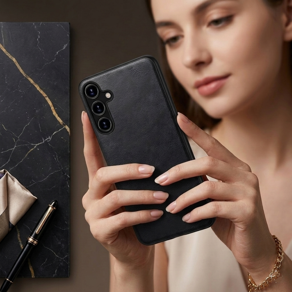 Samsung Galaxy A56 5G | X-level Premium Faux-Leather ultra slim shockproof Back cover