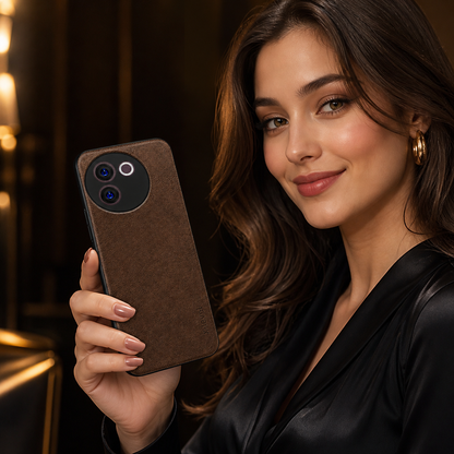 Vivo V30 E 5G | X-level Premium Faux-Leather ultra slim shockproof Back cover