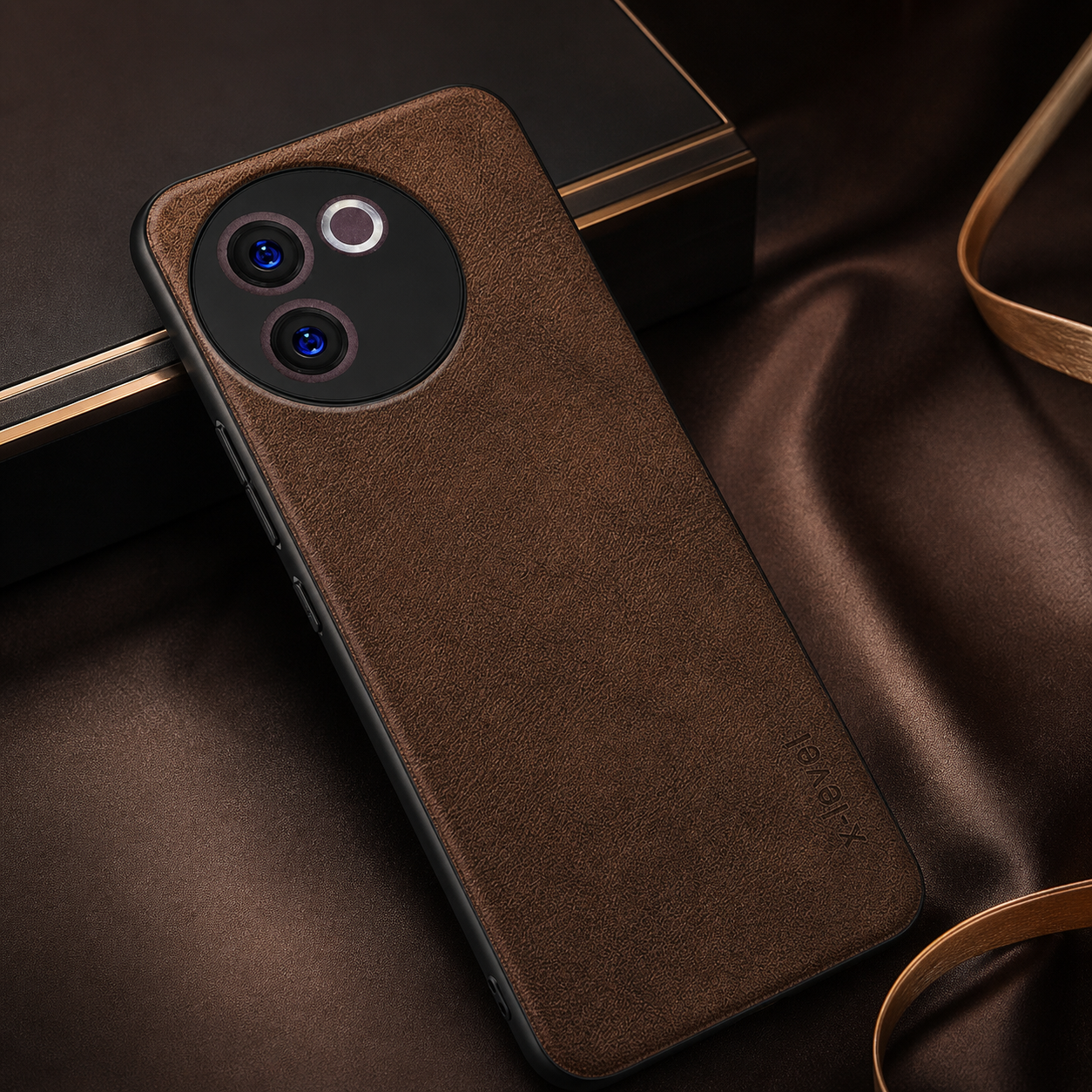 Vivo V30 E 5G | X-level Premium Faux-Leather ultra slim shockproof Back cover