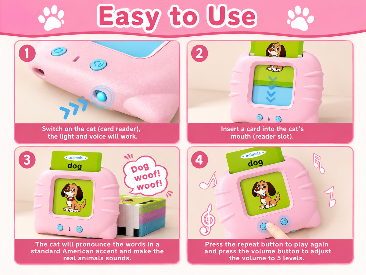 SmartTalk Interactive Learning Card Reader for Kids | Talking Flash Cards Educational Toy