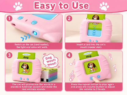 SmartTalk Interactive Learning Card Reader for Kids | Talking Flash Cards Educational Toy