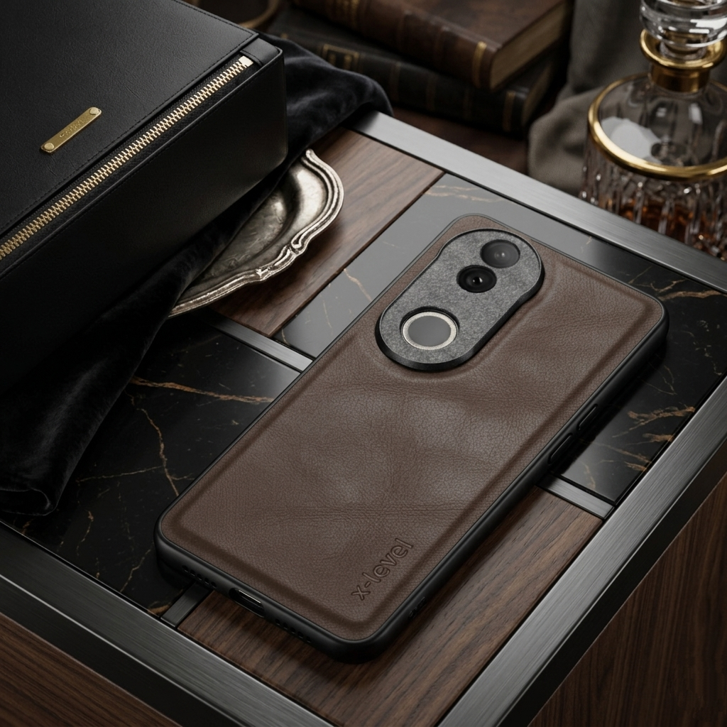 Vivo V50 5G | X-level Premium Faux-Leather ultra slim shockproof Back cover