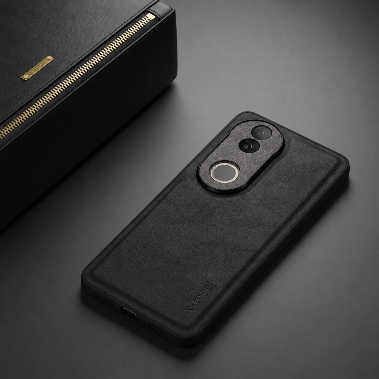 Vivo V50 5G | X-level Premium Faux-Leather ultra slim shockproof Back cover