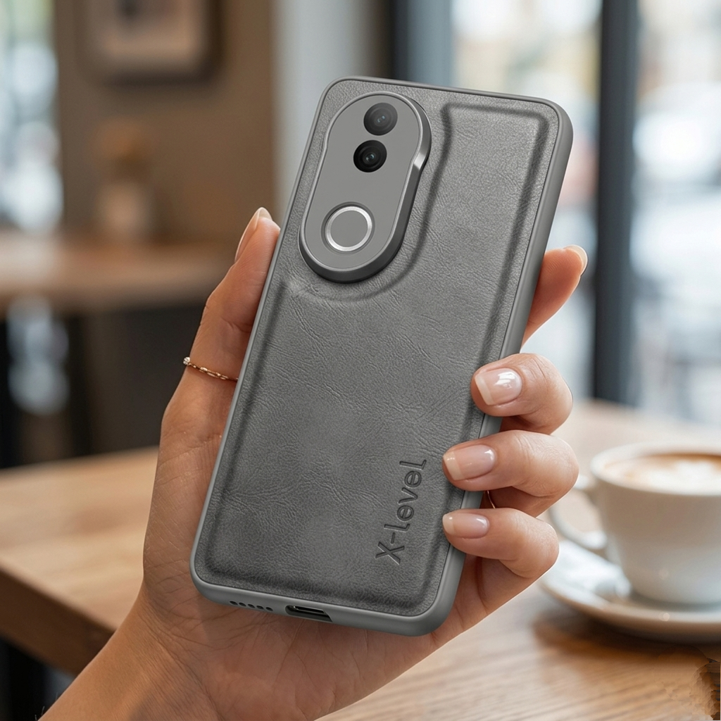 Vivo V50 5G | X-level Premium Faux-Leather ultra slim shockproof Back cover