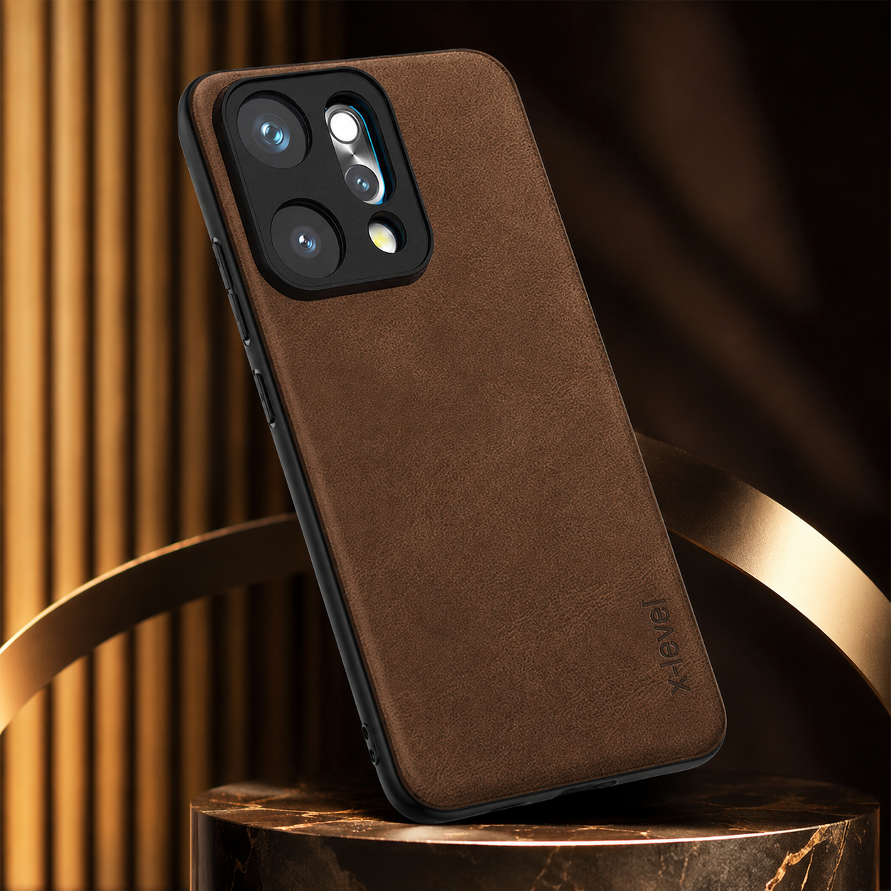 Oppo Reno 14 5G | X-level Premium Faux-Leather ultra slim shockproof Back cover