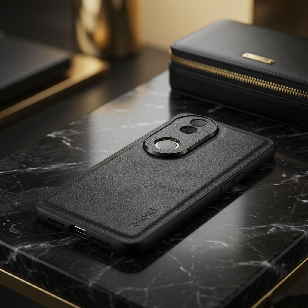 Vivo V50 5G | X-level Premium Faux-Leather ultra slim shockproof Back cover