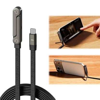 TurboStand X – 2-in-1 Invisible Mobile Stand + Ultra Fast Charging Cable (65W/240W), Comes with 6 months Warranty